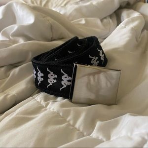 black kappa belt with buckle